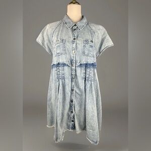 FP Movement by Free People Blue Denim Midi Dress